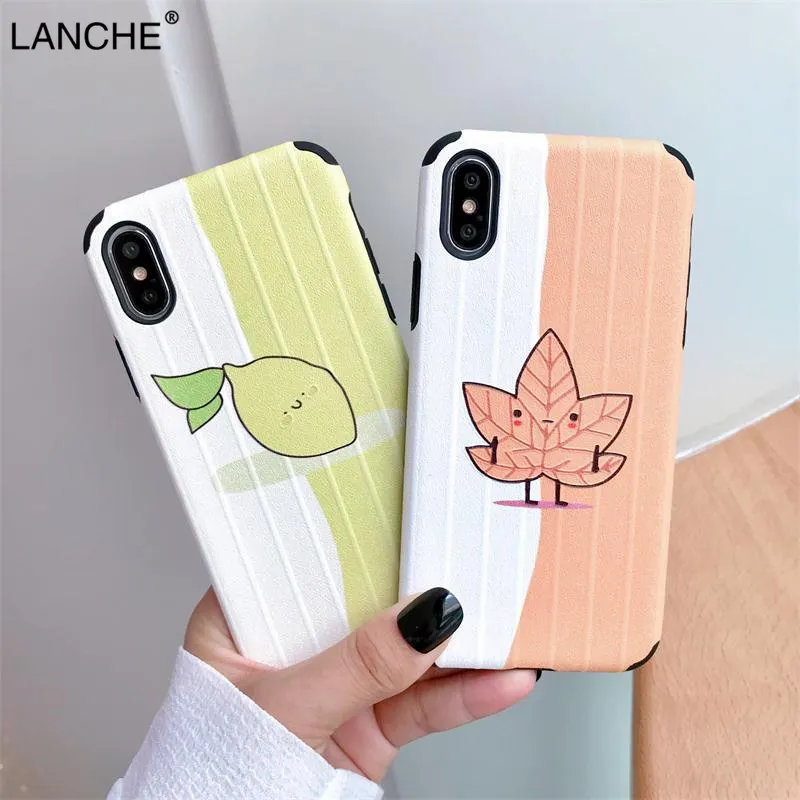 

LANCHE Phone Case Cover For Xiaomi mi 8 9 se A3 Lite 6 6X mi Play Soft 3D Lines Matte TPU Print Lemon Leaf Shockproof Case