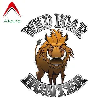 

Aliauto Funny Car Sticker Wild Boar Hunter Hunting Motorcycle Personality Cover Scratch Anti-UV Accessories PVC Decal,11cm*9cm