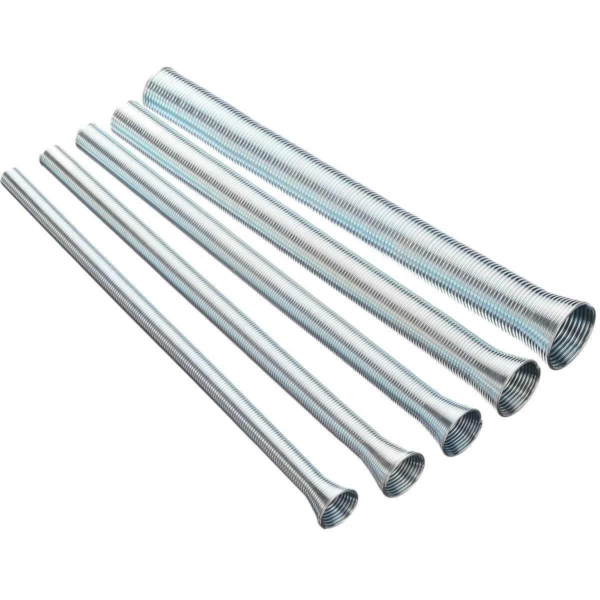 5Pcs Silver Spring Bending Tube Kit CT-102-L Spring Pipe Bender 21cm Length Spring Tube Bender Sets 1/4