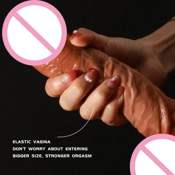 Skin Feeling Realistic Dildo Soft Huge Fake Dick Female Masturbator Silicone Suction Cup Sex Toy Erotic for Woman Big Penis 4