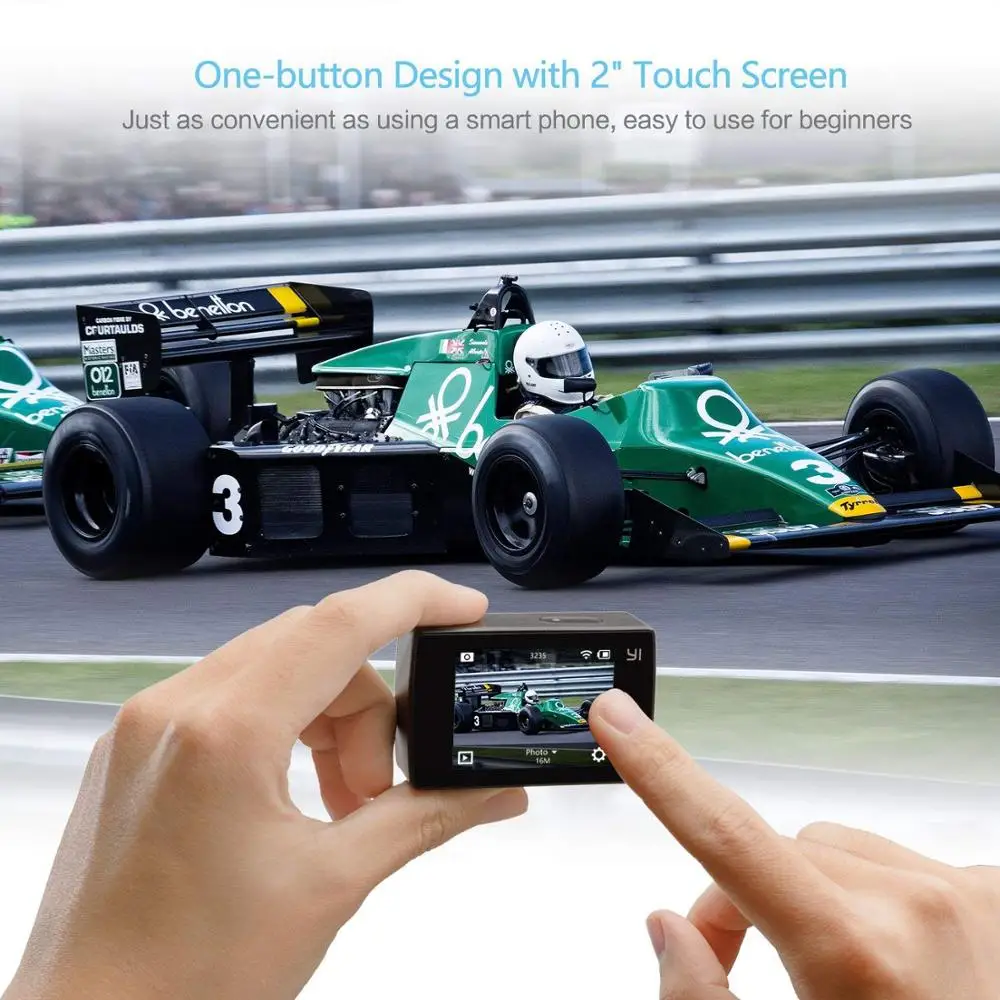  YI Discovery Action Camera 4K 20fps Sports Cam 8MP 16MP with 2.0 Touchscreen Built-in Wi-Fi 150 Deg