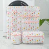 Colorful Polyester Printing Laundry Bags Underwear Bra Washing Machine Bag Mesh Travel Organizer Wash Bag Folding Laundry Basket 2