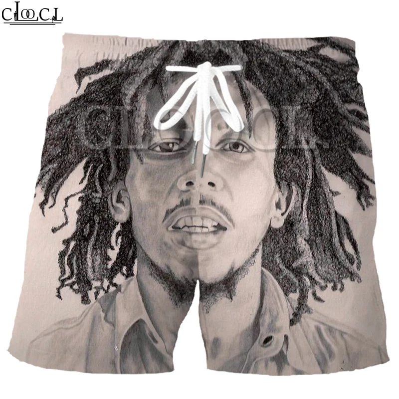 CLOOCL Singer Reggae Creator Bob Marley Harajuku New Shorts 3D Print Korean Version of Hip-hop Fashion Trendy Wild Beach Shorts