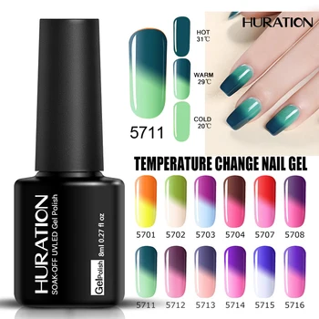 

Huration Nails Temperature Chameleon Gel Nail Polish Changing 29 Colour LED UV Manicure Design Gel Lacquer Nail Art Set Varnish