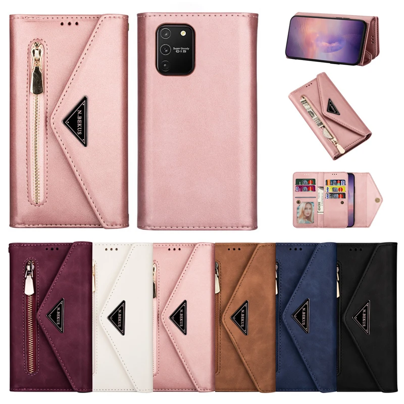 

Luxury Wallet Flip Zipper Leather Flap With Lanyard Case For Samsung Galaxy Note 20 S20 FE Ultra A51 A71 5G A21S A41 S10 S9 Plus