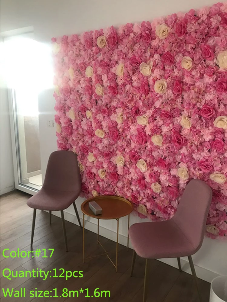 Home Decor Silk Rose Flower Wall Artificial Flower for Wedding Decoration Flower 24