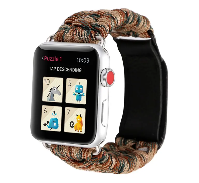 Ремешок для apple watch, ремешок 42 мм, 38 мм, версия apple watch 4 браслет 44 мм 40 мм наручных часов iwatch, 4/3/2/1 для путешествий нейлоновый зонтик ремень