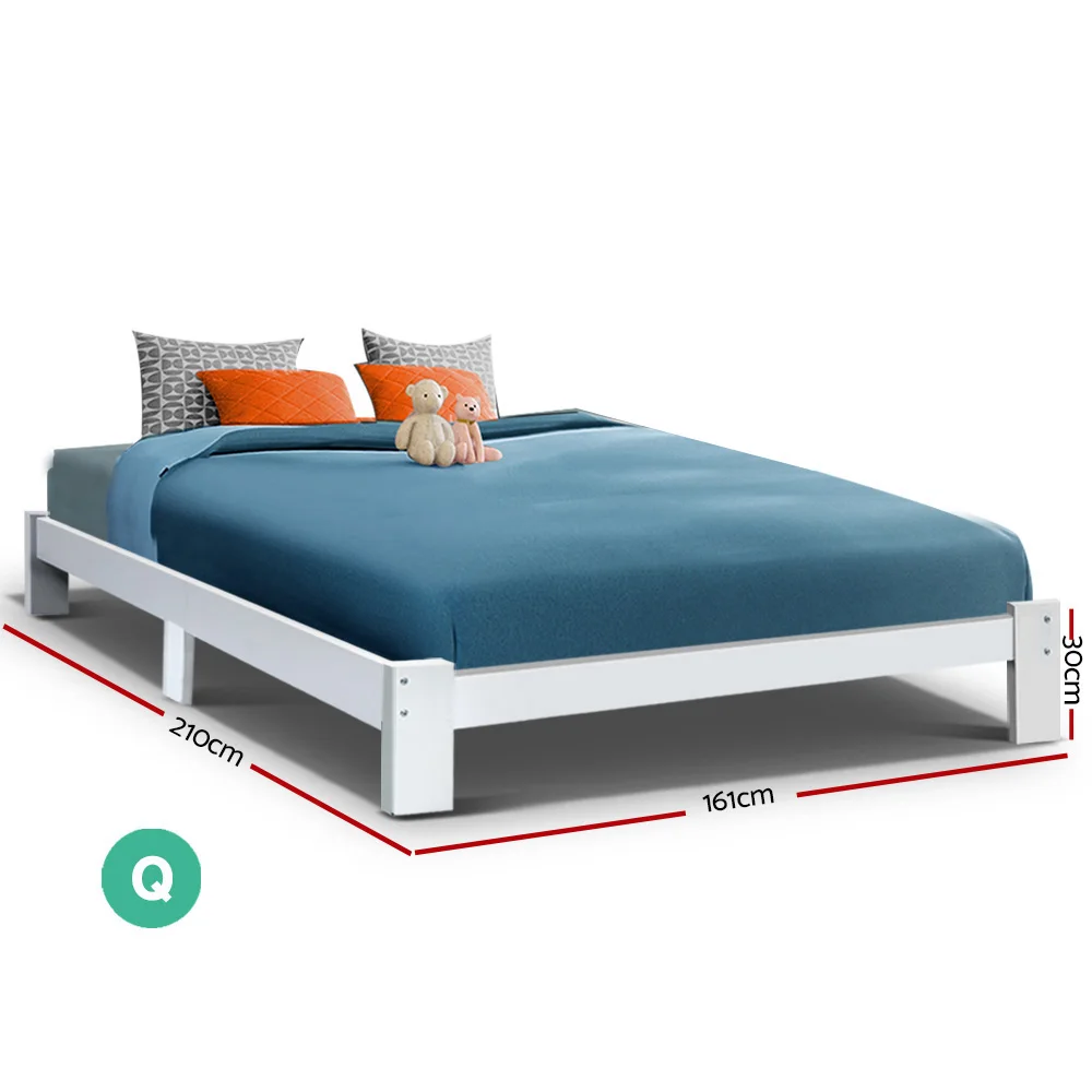  Artiss Queen Wooden Bed Base Frame Size JADE Timber Foundation Mattress Platform Modern Soft Beds H - 4000095868464