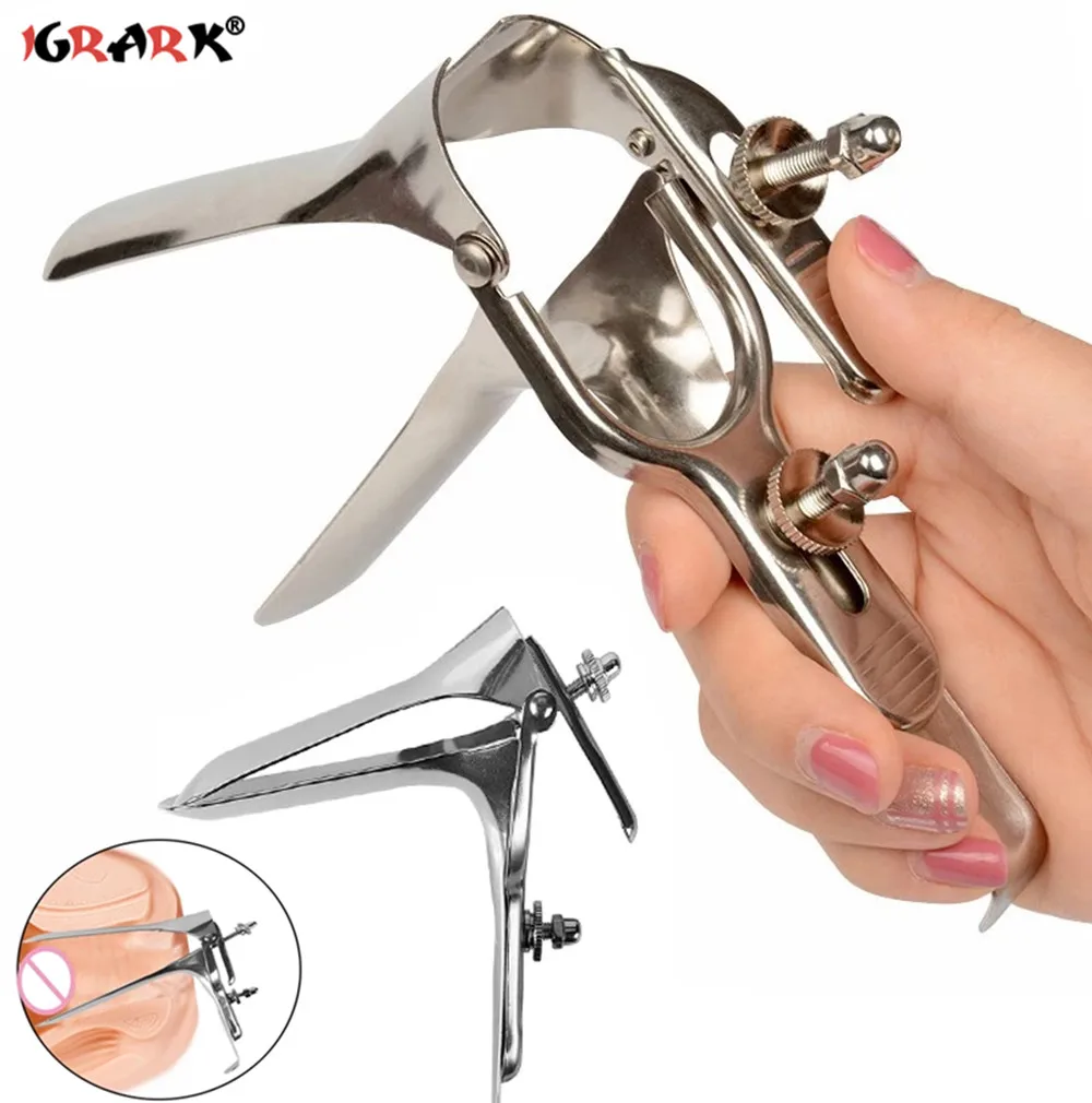 Stainless Steel Vagina Expansion Device Adult Vaginal Dilator Colposcopy Speculum Medical Feminine Hygiene Sex Toys For Women 18