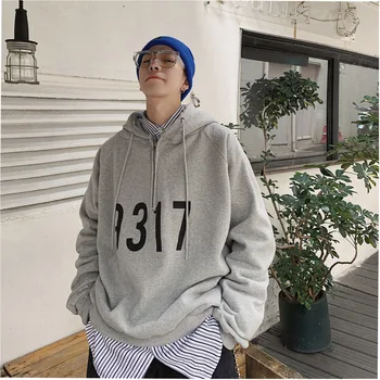 

Men's hoodie the new slimming monograph hoodie for autumn and winter 2019 is loose, casual and individual youth men's wear