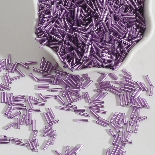 2x7mm Austria Crystal Tube Glass Beads Spacer Seed Beads For Jewelry Making DIY Necklace Bracelet