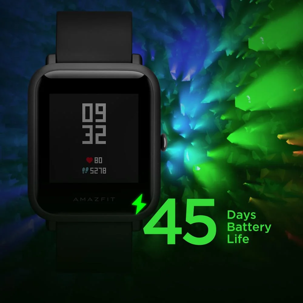 ES глобальная версия Xiaomi Huami Amazfit Bip Lite Смарт-часы 45 дней Срок службы батареи 3ATM в соответствии со стандартом водонепроницаемости Смарт-часы с Bluetooth