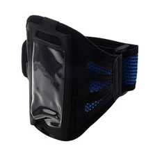 Открытый Тренажерный зал Спорт Бег регулируемая повязка на руку Чехол для iPhone6 синий