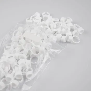 

100Pcs Microblading Pigment Glue Rings Tattoo Ink Holder For Semi Permanent Makeup Tools J9