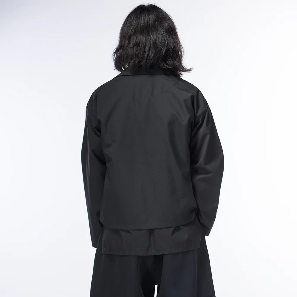 XS-6XL Новинка мужская одежда Большой взрыв GD тонкий дизайн шерсть короткий длинный рукав куртка пальто плюс размер певица костюмы