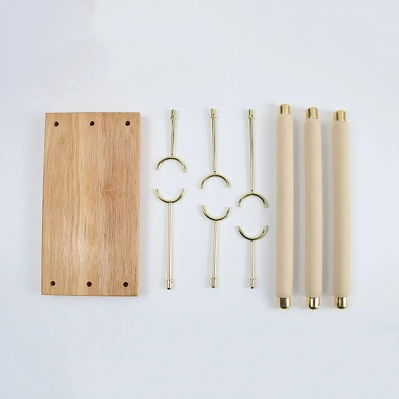 Black Green Beige 3Layers Wooden Detachable Jewelry Tool Display Stand Elegant Bracelets Ring Jewelry Display Stand Packaging