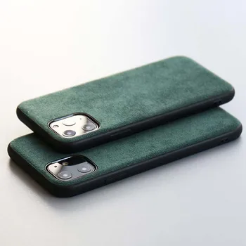 

Phone Case ALCANTARA Fashion Artificial Leather Business Phone Shell Suede Cover For iphone X XS XR XSMax 11 11Pro 11Promax KS06