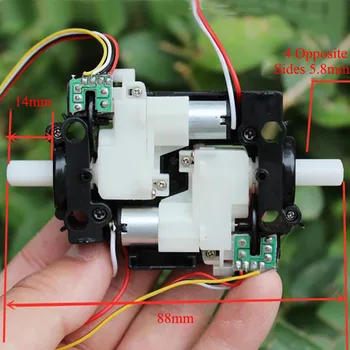 

DC5V Geared DC Motor 40mA Ball Bearing Output Motor with Code Wheel Speed Smart Car Chassis Tracing Car Robot Gear Motor
