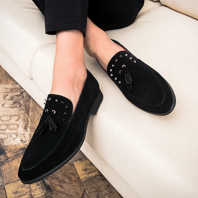 

men's Shoes Slip On Men Loafers Shoes autumn winter Casual Sickle Suede Mens Designer Shoes For Men outdoor Pointed Toe shoes s5