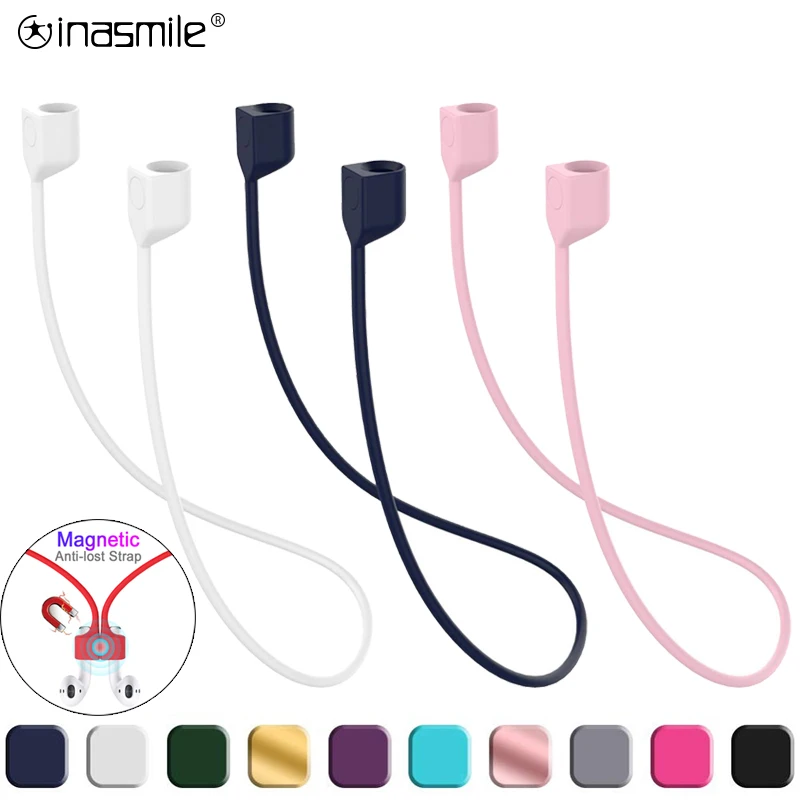 Силиконовый Шнур для наушников Apple iphone X 8 7 AirPods 2 3 pro с защитой от потери |