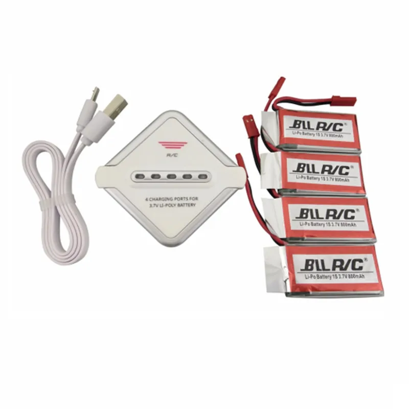 1S Lipo 3 7 V 800mah батарея JST разъем 4 в 1 балансирующее зарядное устройство для MJX X400 X400W