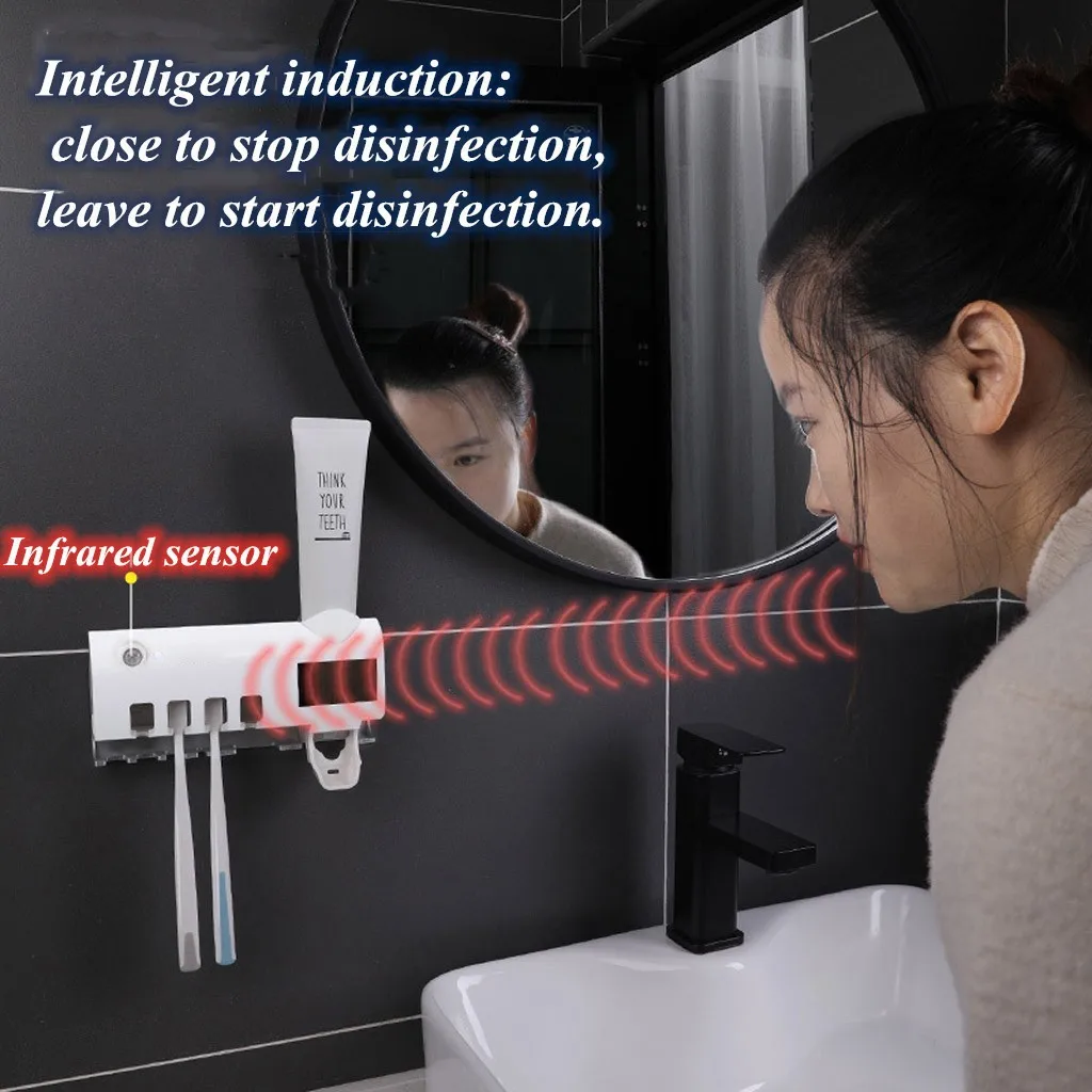

Solar Energy No Need To Charge UV Toothbrush Disinfectant Cleaning Agent Storage Toothpaste Dispenser