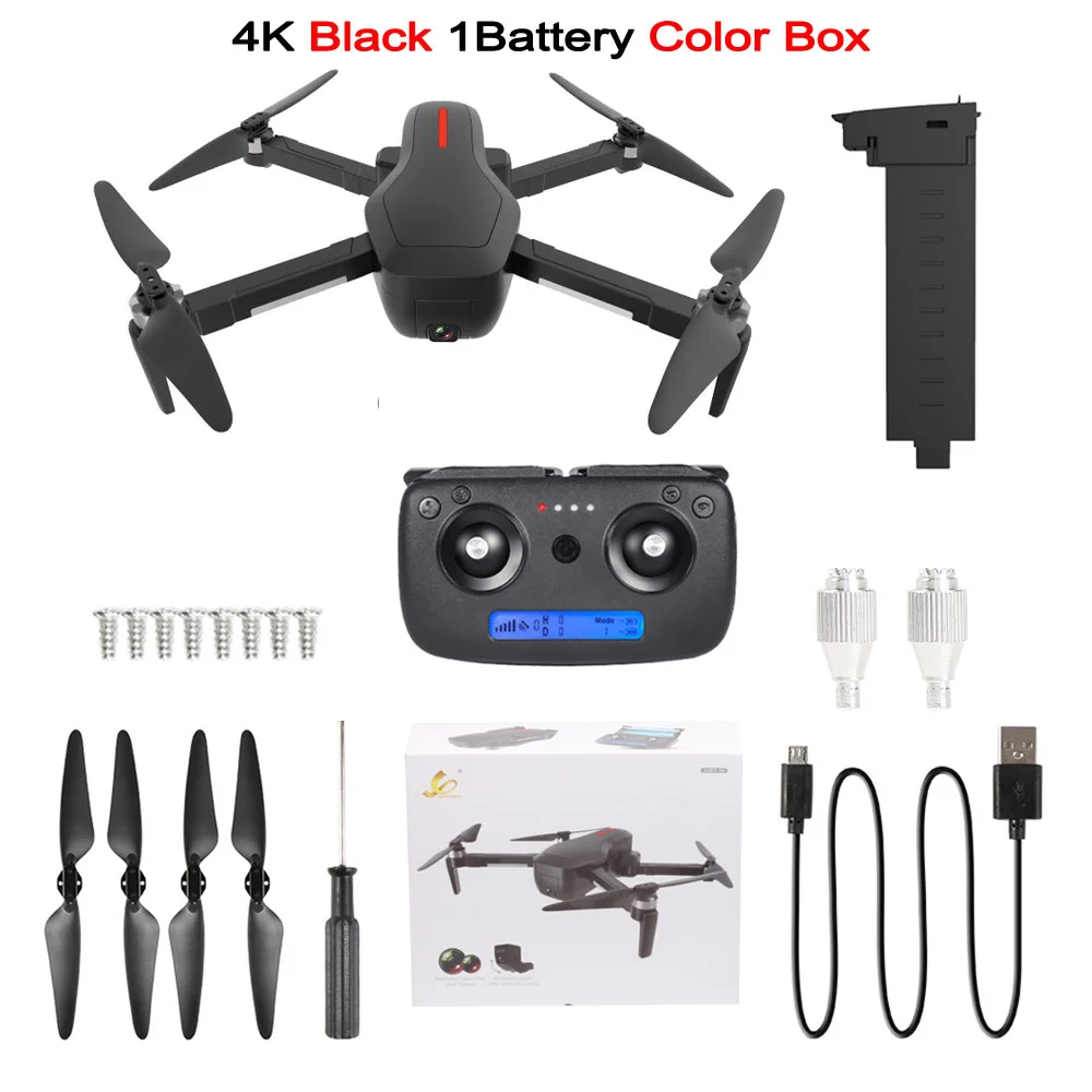 W10 4K 1B BX B LAUMOX W10 Дрон gps 5G wifi FPV с камерой 4K HD бесщеточный мотор селфи складной Радиоуправляемый квадрокоптер вертолет Дрон Vs SG906 XS812 - Цвет: W10 4K 1B BX B
