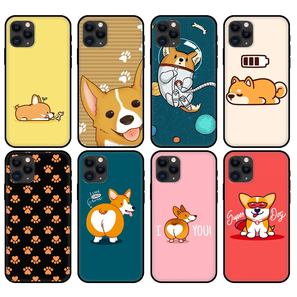 Черный чехол из ТПУ для iphone 5 5s se 2020 6 6s 7 8 plus x 10 XR XS 11 12 mini pro MAX задняя крышка