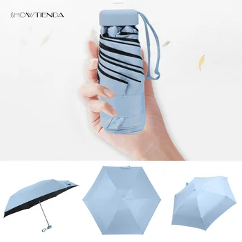 

Pocket Mini Umbrella Rain Flat Lightweight Windproof UV Protection Umbrella Parasol Folding Sun Umbrella Travel Parapluie
