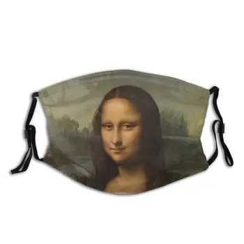 

Mona Lisa Non-Disposable Mouth Face Mask Printed Anti Dust Protection Mask Respirator with Filters