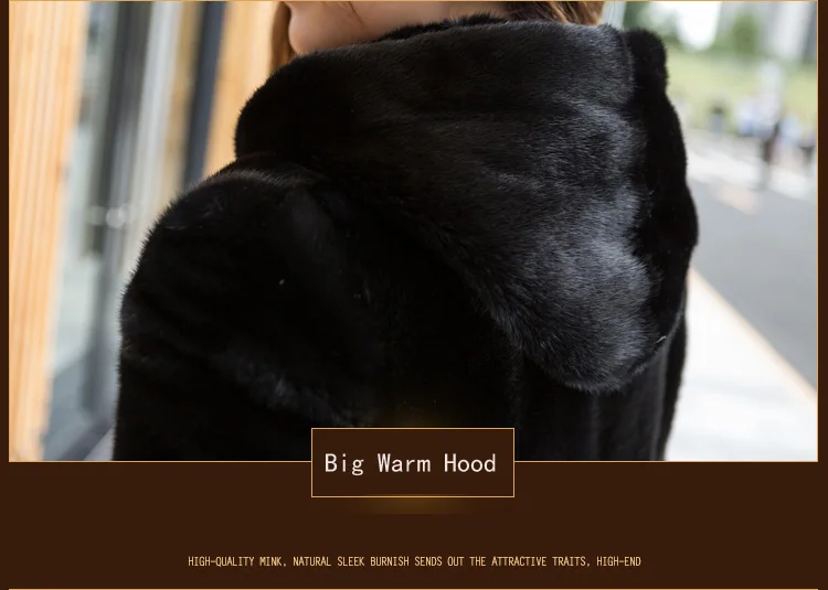 Натуральное меховое пальто, норковая Женская зимняя шуба из натурального меха, норковые шубы и куртки с капюшоном, Женская длинная теплая винтажная женская одежда