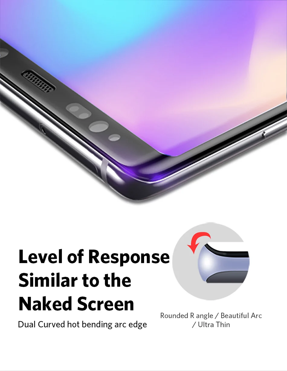Benks Full Cover Tempered Glass 9H For Samsung Note9 0.3mm Thin Protector Screen Front Film (2)
