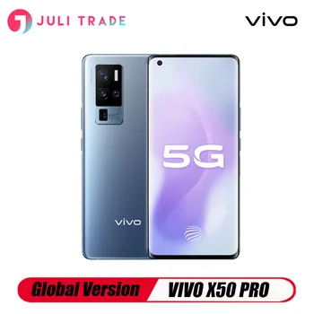 Перейти на Алиэкспресс и купить Смартфон глобальная версия VIVO X50 PRO, телефон с экраном Snapdragon 76, телефон с четырехъядерным процессором Google play