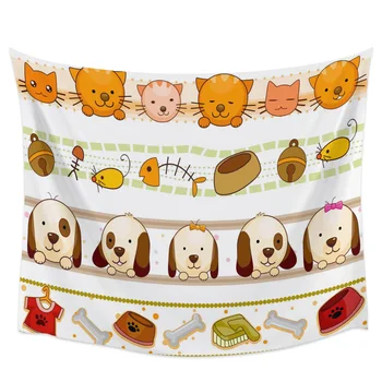 

Dog Bone Cat Mouse Wall Decor Tapestries Coverlet Wall Art Bedding Blanket Towel Scarf Hypoallergenic Furniture Comfort Dining