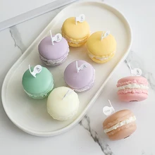 1PC Macarone Candle Handmade Lovely Scented Candles Simulation Aromatherapy DIY Wedding Home Decoration