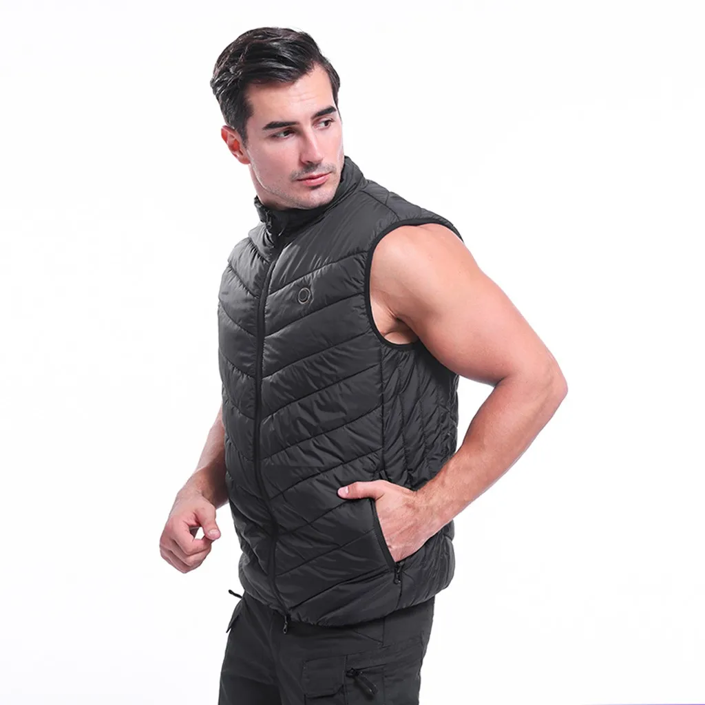 Chalecos para hombre, зимний жилет, мужской, умный, USB, теплый, пуховик, gilet homme erkek yelek kamizelka abrigos