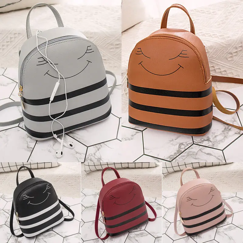 

Local stock Backpacks Woman Mini Leather Backpack Female Solid Color Bookbag Mochila Gift Backbag Backpack Schoolbag For Girls
