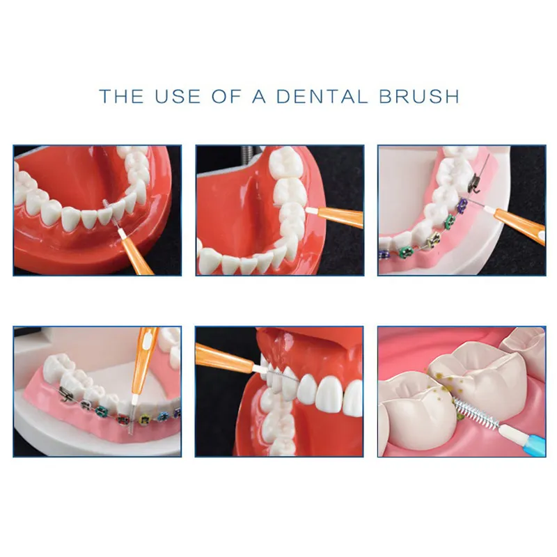 10 шт./упак. для взрослых Чистка пространства между зубами между нажимным зубом Чистка зубные щетки Зубная нить Уход за зубами