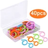 KAOBUY 40PCS Knitting Crochet Markers Large Stitch Needle Clip Markers Ring Sewing Accessories for DIY Weaving Knitting Tools 1