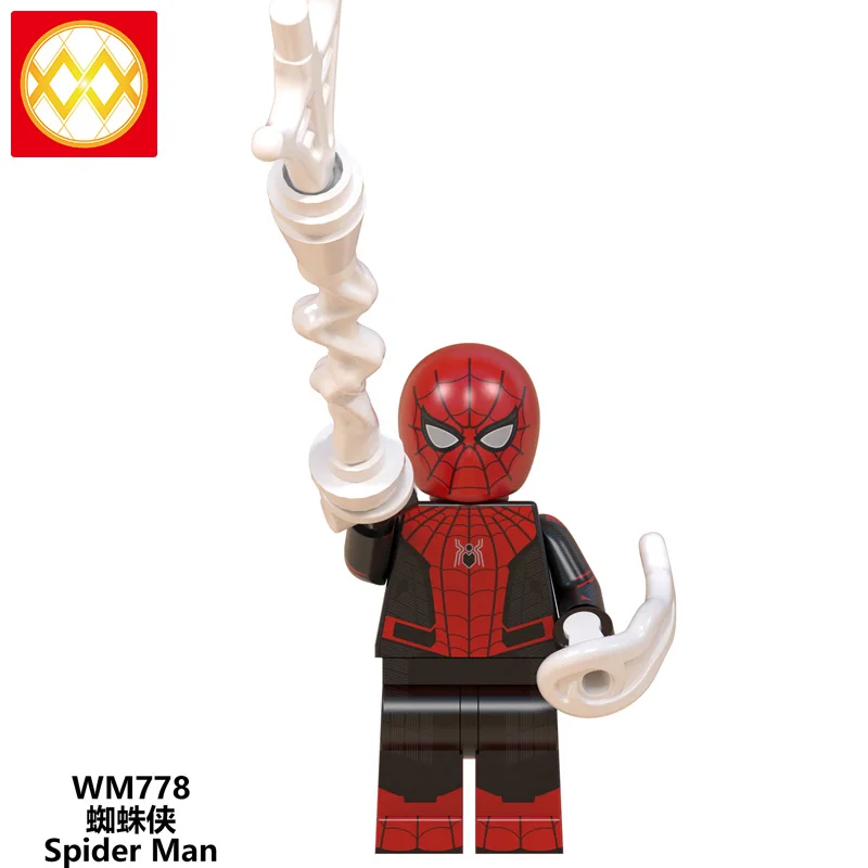 WM6071 Человек-паук вдали от дома Супер Герои Загадочный человек-паук Noir Gwenom строительные блоки игрушки для детей - Цвет: Белый