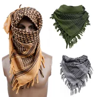 110*110 арабский шарф Keffiyeh Shemagh, пустынный арабский квадратный шарф с кисточкой для охоты, уличный военный походный армейский шарф для мужчин и женщин