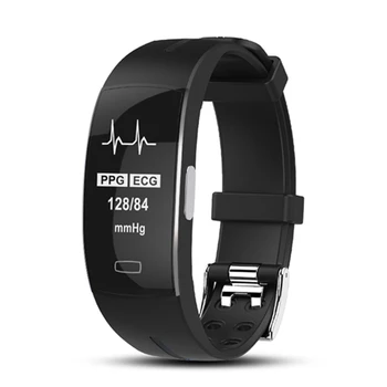 

Black White Screen Smart Band PPG ECG Cardio Heart Rate Monitor Fitness Bracelet Pedometer Activity Tracker Smartband Men Women