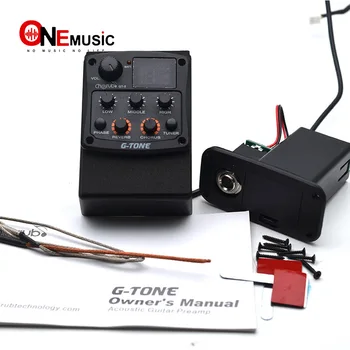

Cherub G-Tone GT-5 Acoustic Guitar Preamp Piezo Pickup 3-Band EQ Equalizer Built-in Chromatic Tuner with Reverb/Chorus Effects