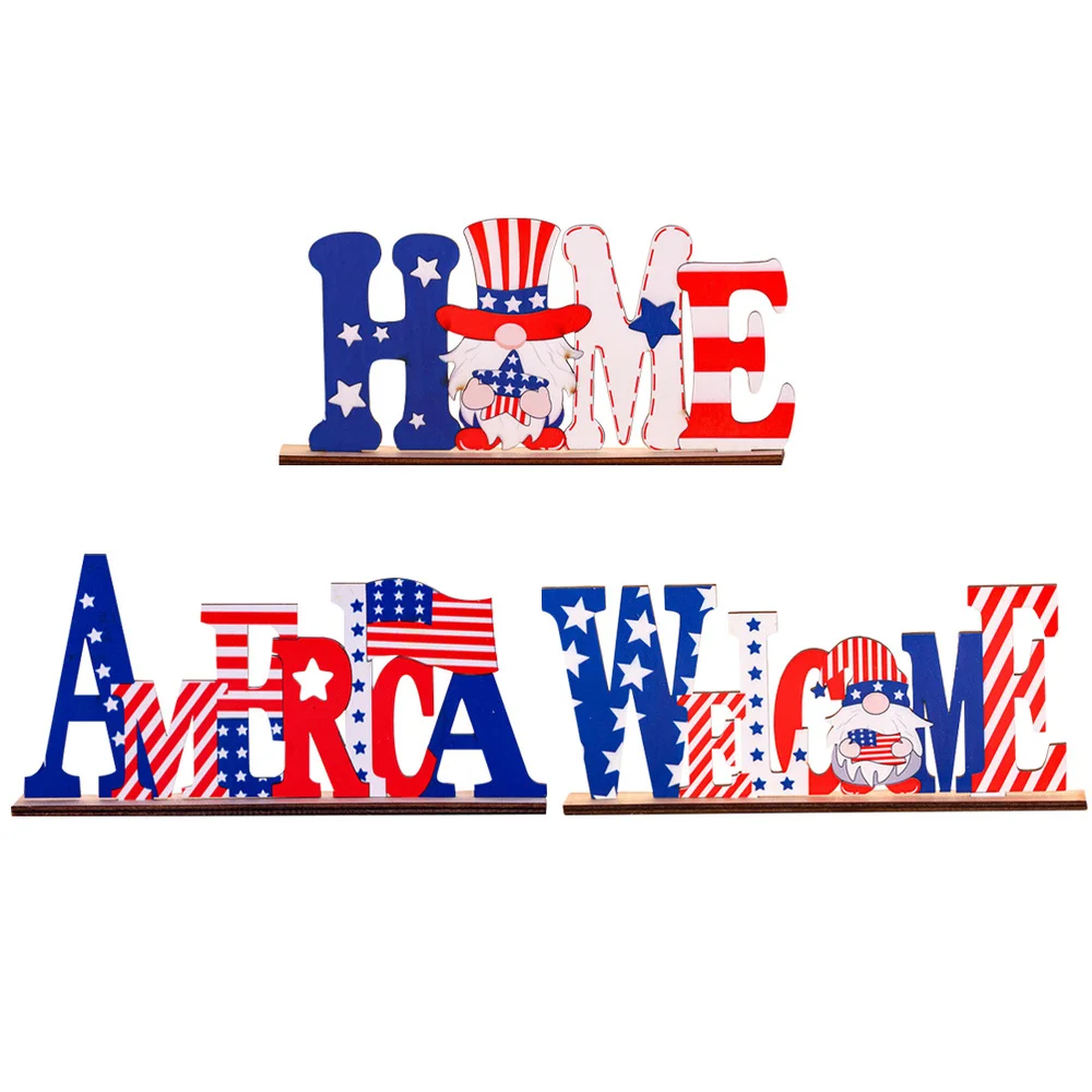 3 шт. деревянные алфавитные украшения креативные поделки настольные | Дом и сад