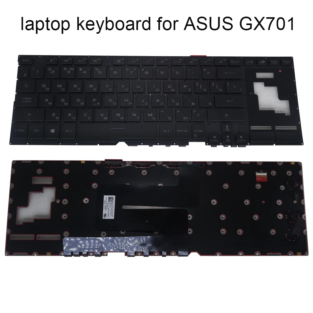 UK RU русской клавиатуры ноутбука для ASUS Зефир S GX701GW GX701 GX701GXR геймеров ПК 0KNR0 661EUK00