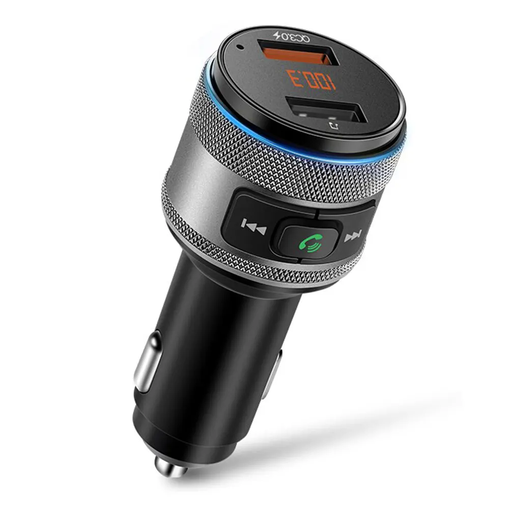 Bluetooth 4,2 fm-передатчик автомобильное быстрое зарядное устройство QC3.0 u-диск прослушивание песни стерео система режим Hands-free DC 12-24V Dual USB