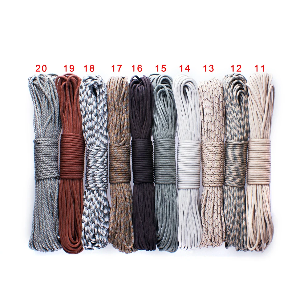 

Yougle 100FT (31M) 9 Strand Core 5MM Paracord 100% Nylon 550 Parachute Cord Lanyard Mil Spec Type III 20 Colors