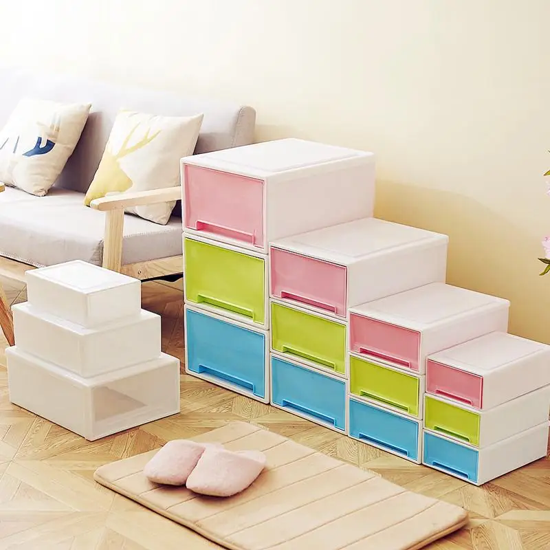 

Stackable Combination Drawer Storage Cabinet Plastic Closet Storage Box Bra Socks Tie Case Transparent Kids Lockers Organizer