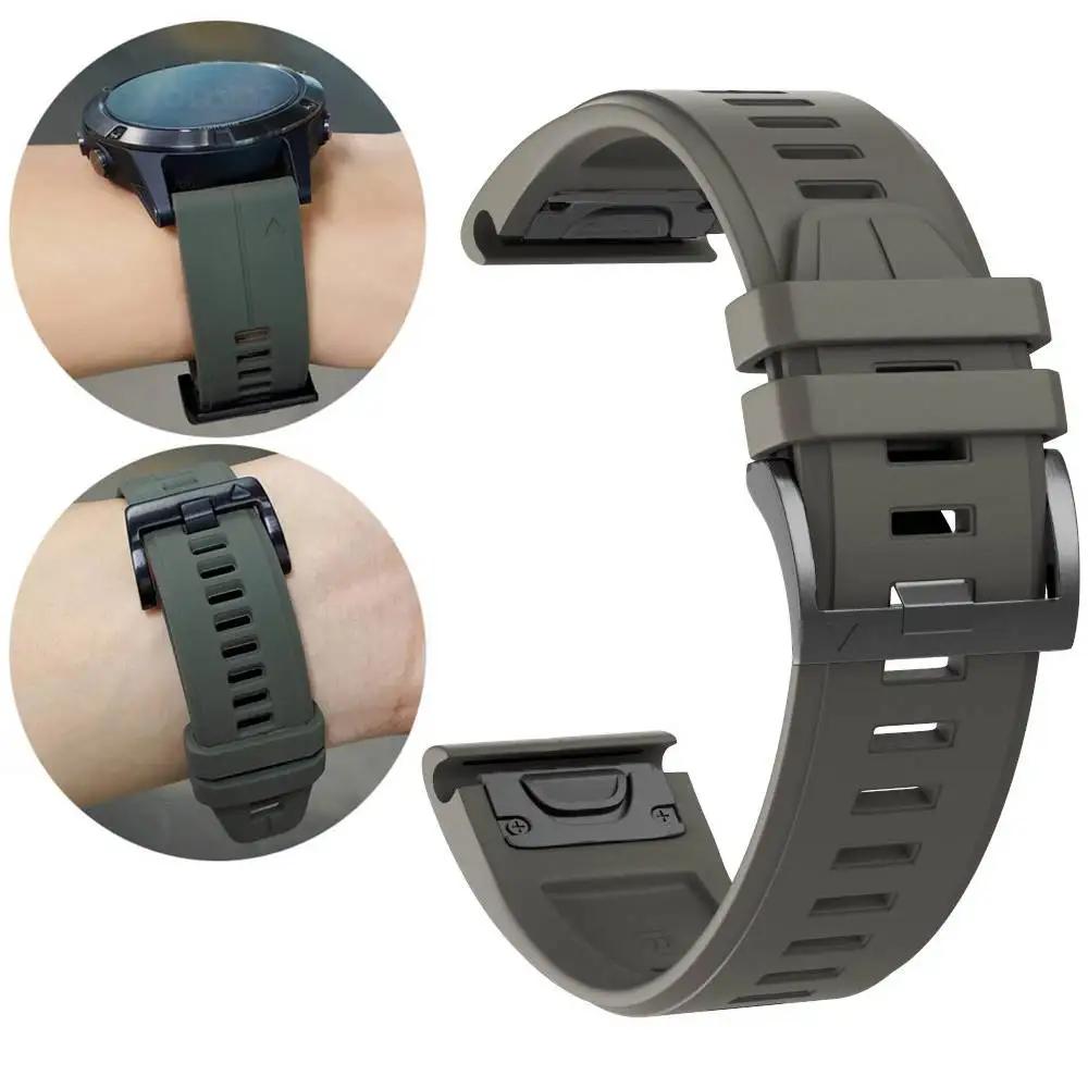 Ремешок Fenix 6 для наручных часов спортивный силиконовый браслет Garmin Instinct/Fenix 5/Fenix 5