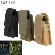 Тактический Molle Одиночный Пистолет подсумок для крепления до 2," с помощью зажима открытый M5 тактическая сумка для фонарика Mag подсумок 12*6*4 см